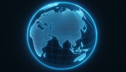 홀로그램 스타일의 지구