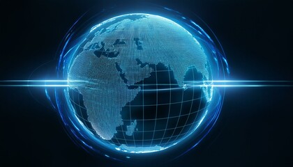 Obraz premium 홀로그램 스타일의 지구