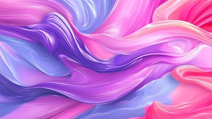 Obraz premium Swirling Pastel Hues: A Digital Painting of Abstract Fluid Forms AI Generated