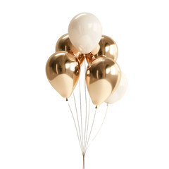 Elegant Gold and White Balloons Festive Celebration,