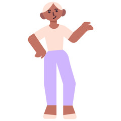 Fototapeta premium Person standing and pointing with a hand