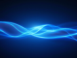 Abstract blue waves light futuristic modern design on dark background