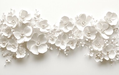 Obraz premium Elegant White Floral Arrangement Background Design