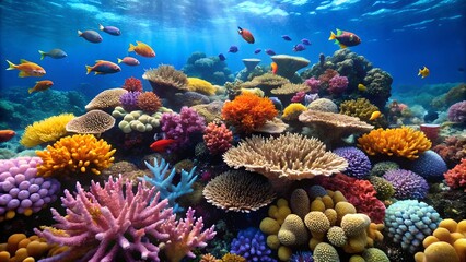 Obraz premium coral reef and fishes