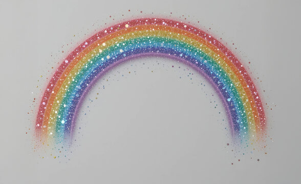 Sparkling Rainbow Arc Shines with Glitter and Festive Color