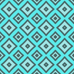 Seamless  Geometric Diamond Pattern in Blue