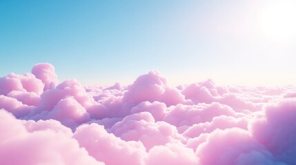 Pink Cloudscape Above A Serene Sky