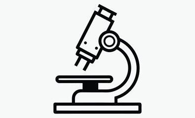 microscope silhouette,  medical and research icon, microscope black silhouette vector illustration isolated on a transparent background 