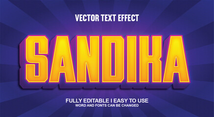 100% Editable Font Effect Vector