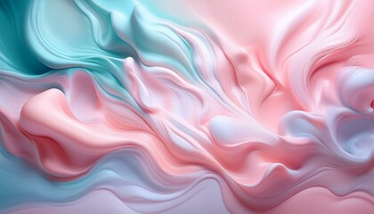 Obraz premium 파스텔 색상의 물감이 섞이며 퍼지는 장면