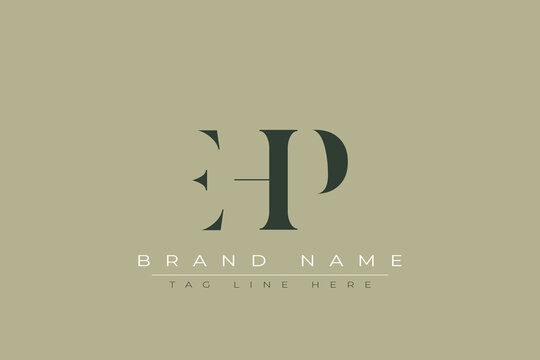 EHP abstract letter logo design. This logo is designed by three abstract letters.