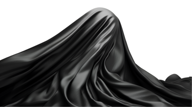 Black silk draped over a hidden form mystery elegance darkness shadow