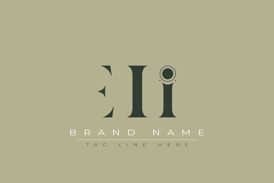 EII abstract letter logo design. This logo is designed by three abstract letters.