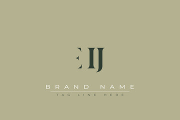 EIJ abstract letter logo design. This logo is designed by three abstract letters.
