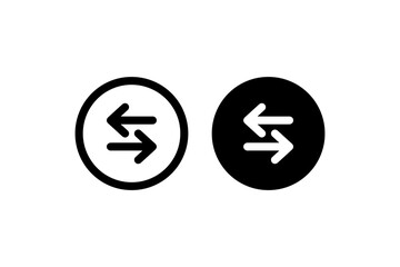 Bidirectional Arrows Icon for Exchange or Sync Vector
