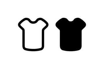T-Shirt Icon in Outline and Solid Styles Vector