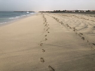 footprints in the sand