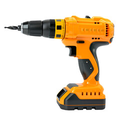 Cordless drill, isolated on transparent background. PNG element.