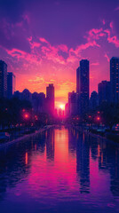 Fototapeta premium downtown vancouver at night