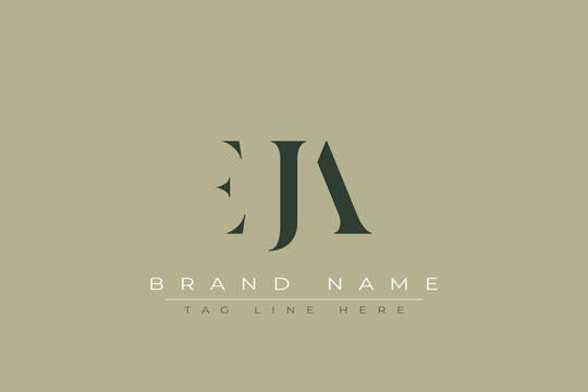 EJA abstract letter logo design. This logo is designed by three abstract letters.