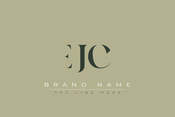 EJC abstract letter logo design. This logo is designed by three abstract letters.