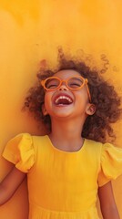 A vibrant scene captures joyful children playing and laughing in stylish outfits, embodying the essence of fun and fashion.