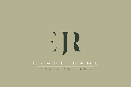 EJR abstract letter logo design. This logo is designed by three abstract letters.