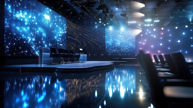 Speaker debating panel topics at business conference 3 jpeg