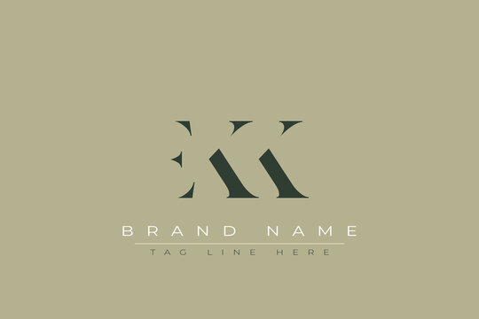 EKK abstract letter logo design. This logo is designed by three abstract letters.