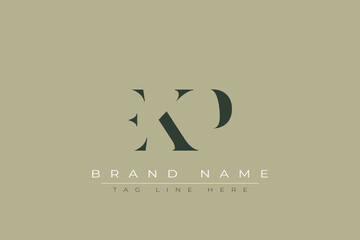 EKP abstract letter logo design. This logo is designed by three abstract letters.