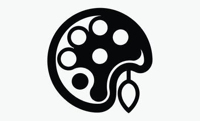 Palette icon, Palette Vector, painting and art symbol, vector illustration