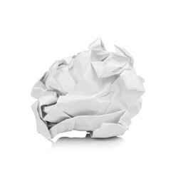 paper ball isolated on white background