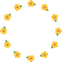 봄테두리 꽃테두리 꽃프레임 원형 테두리 프레임 일러스트