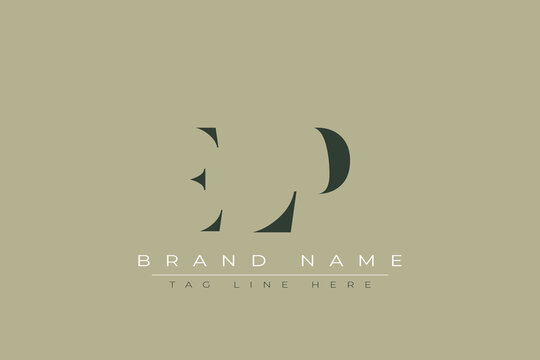 ELP abstract letter logo design. This logo is designed by three abstract letters.