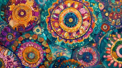 The repetitive patterns and symmetrical nature of mandalas promote mindfulness and relaxation.