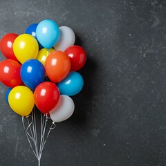colorful balloons on the wall