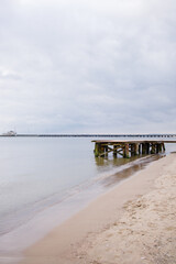 Small Molo wooden pier in Sopot, Poland