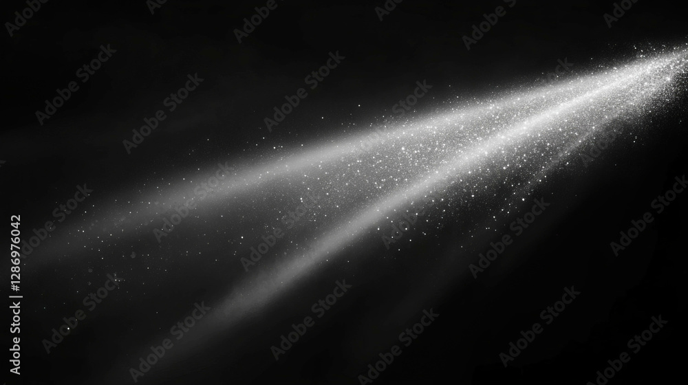 Poster magical glow dust particles in motion creating ethereal aura for elegant backgrounds