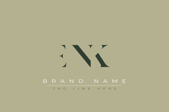 ENK abstract letter logo design. This logo is designed by three abstract letters.