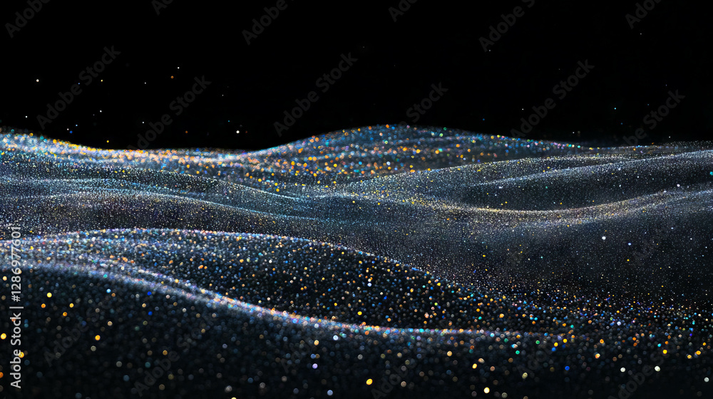 Poster abstract background of drifting light orbs and soft glowing particles for design
