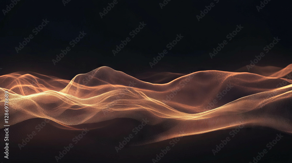 Poster abstract visual representation of drifting sound waves for creative design