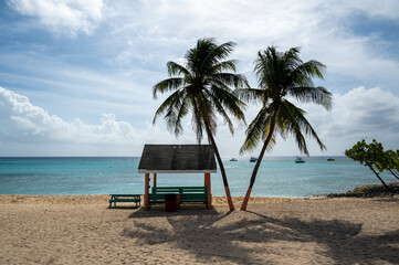 West Bay Beach in Cayman Islands. Beautiful tropical scenery