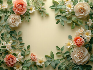 Elegant Floral Frame