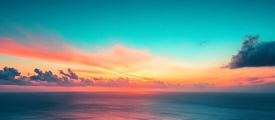 Obraz premium Sunset over Ocean Horizon