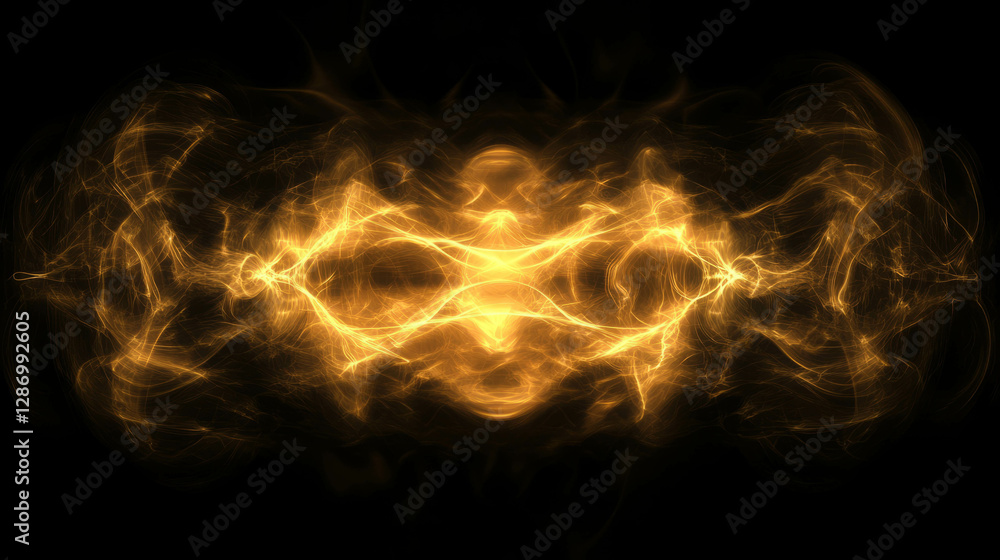 Poster dynamic energy waves and pulsating light abstract design for digital art and backgrounds