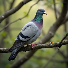 Fototapeta premium A dove on a tree branch.