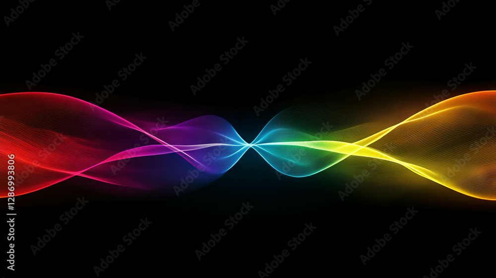 Poster vibrant background with floating light beams and sharp contrast for creative design