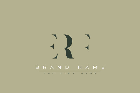 ERF abstract letter logo design. This logo is designed by three abstract letters.