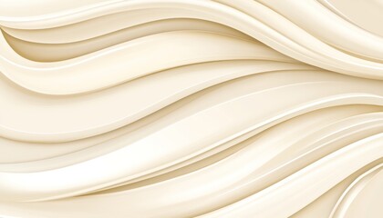 Obraz premium Creamy Beige Fluid Waves Abstract Background for Elegant Design