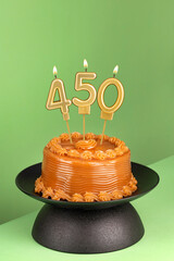 Number of followers or likes - Candle number 450.